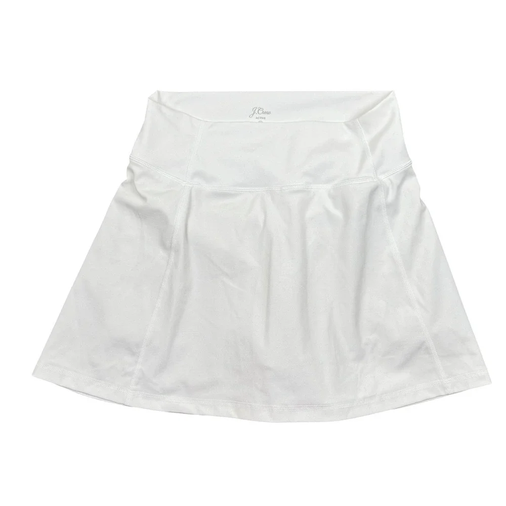 J. Crew Active White Skirt w/ Shorts Under Skort Small Tennis Golf Sports